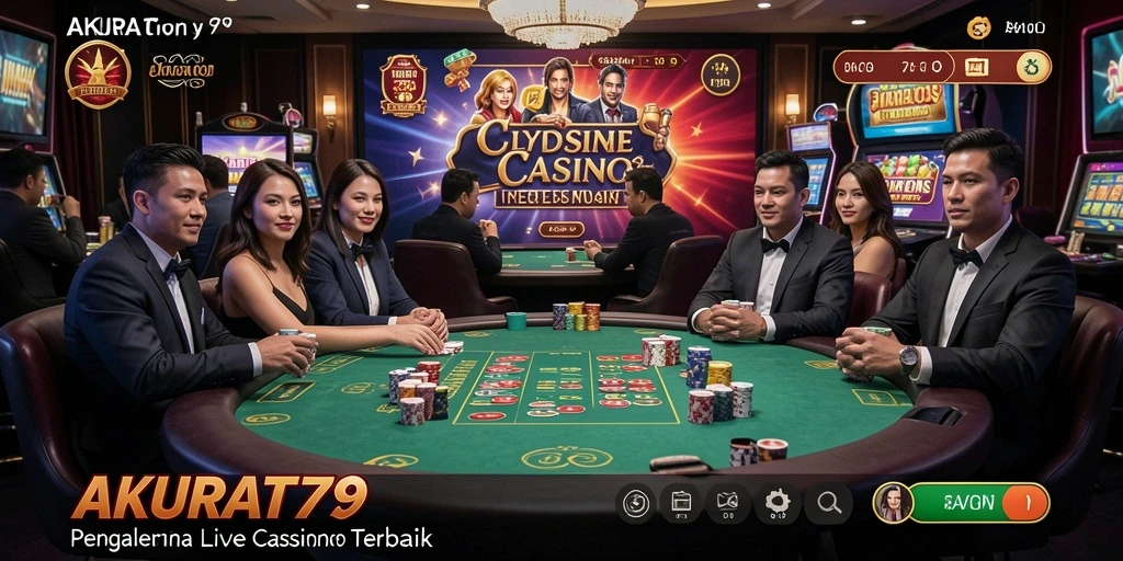 Tampilan gameplay Live Casino AKURAT79 yang mendebarkan dan interaktif.