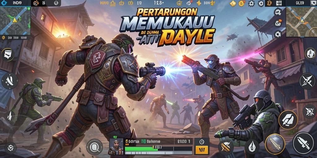 Tampilan gameplay IND89 yang menegangkan dalam pertempuran Battle Royale.