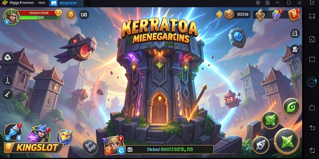 Tampilan gameplay KINGSLOT yang seru dalam kategori Tower Defense.