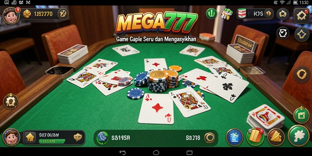Tampilan seru gameplay Gaple di MEGA777