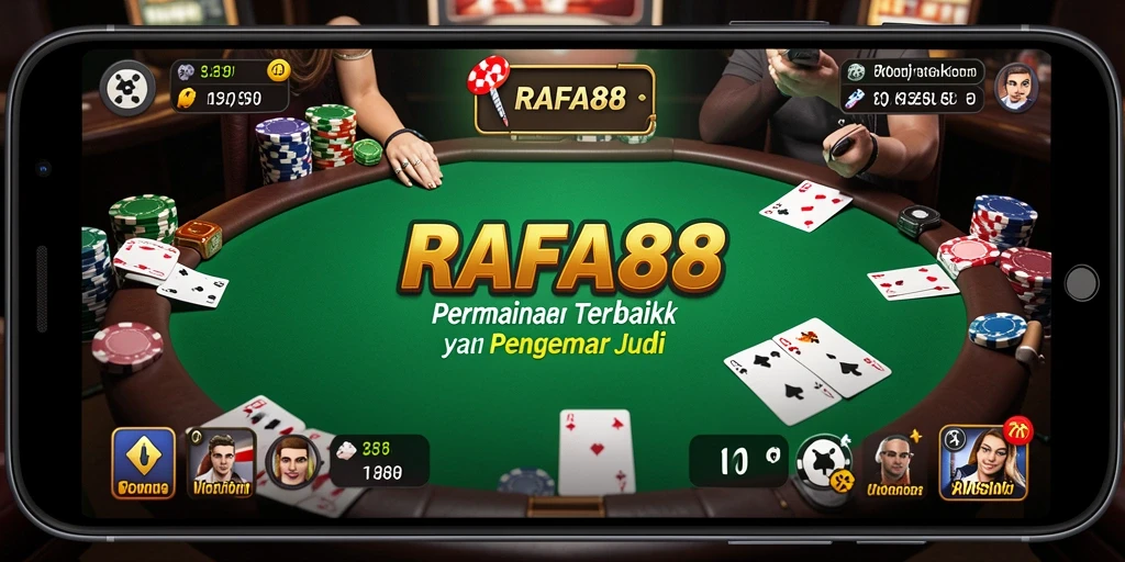Tampilan gameplay RAFA88 dengan aksi Poker yang mendebarkan.